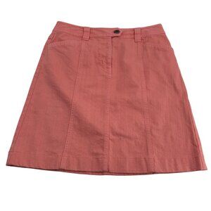 Talbots Stretch Coral A-Line Skirt Size 4 Cotton/Spandex
